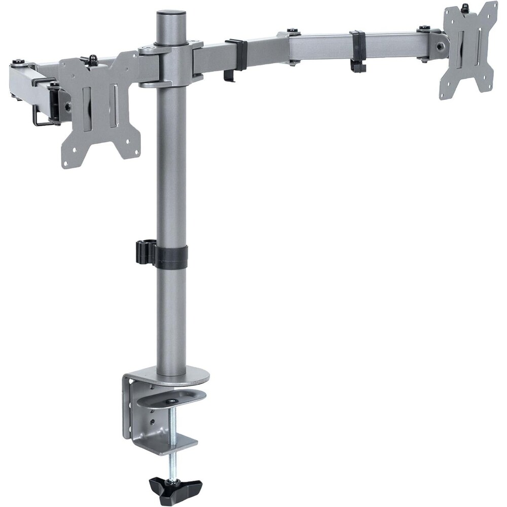 VIVO V002 Dual Monitor Desk Mount Heavy Duty Adjustable Steel up to 30 Inch Gray